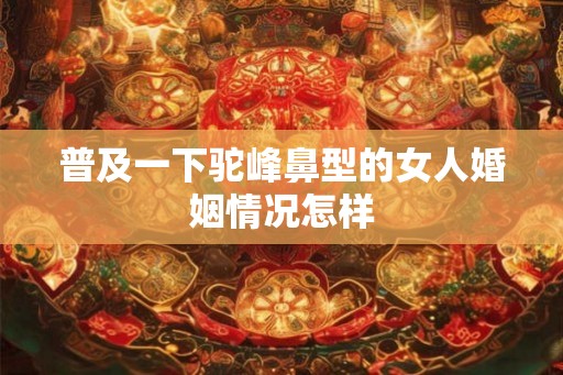 普及一下驼峰鼻型的女人婚姻情况怎样