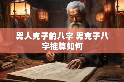 男人克子的八字 男克子八字推算如何 男人克子的八字 男克子八字推算如何