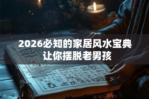 2026必知的家居风水宝典  让你摆脱老男孩
