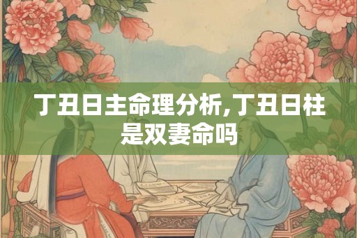 丁丑日主命理分析,丁丑日柱是双妻命吗