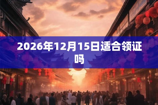 2026年12月15日适合领证吗