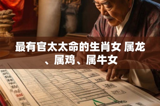 最有官太太命的生肖女 属龙、属鸡、属牛女 最有官太太命的生肖女 属龙、属鸡、属牛女