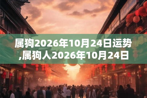 属狗2026年10月24日运势,属狗人2026年10月24日财运,生肖狗2026年10月24日运势