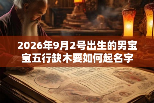 2026年9月2号出生的男宝宝五行缺木要如何起名字