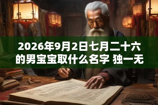 2026年9月2日七月二十六的男宝宝取什么名字 独一无二