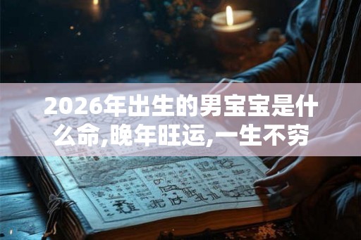 2026年出生的男宝宝是什么命,晚年旺运,一生不穷