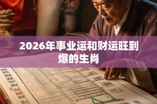 2026年事业运和财运旺到爆的生肖