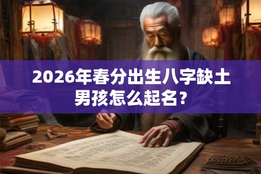2026年春分出生八字缺土男孩怎么起名？
