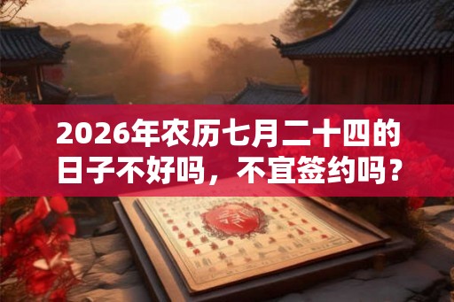 2026年农历七月二十四的日子不好吗，不宜签约吗？