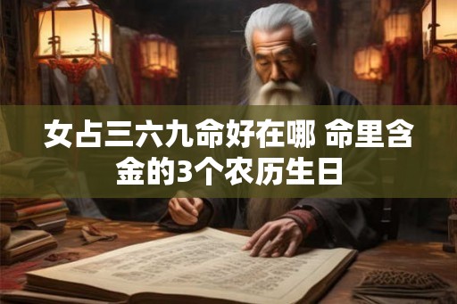 女占三六九命好在哪 命里含金的3个农历生日