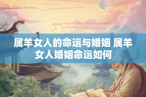属羊女人的命运与婚姻 属羊女人婚姻命运如何
