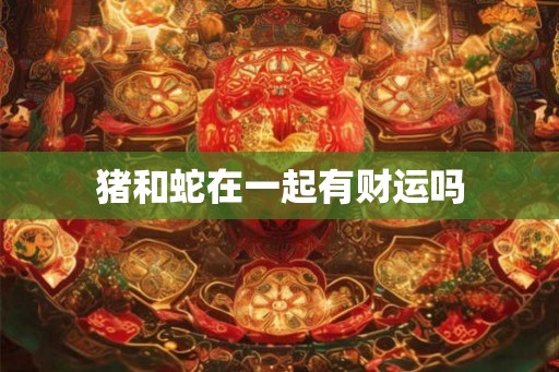 猪和蛇在一起有财运吗