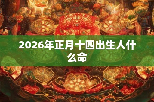 2026年正月十四出生人什么命