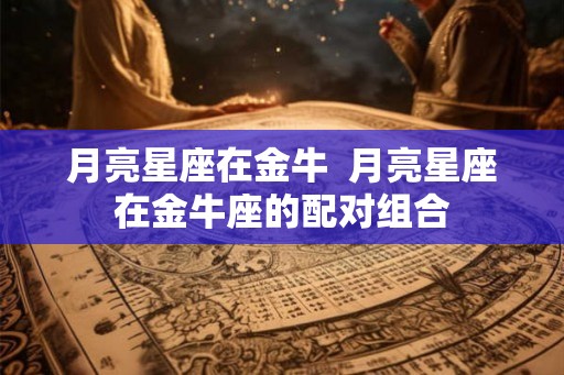 月亮星座在金牛  月亮星座在金牛座的配对组合