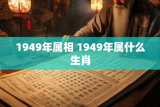 1949年属相 1949年属什么生肖