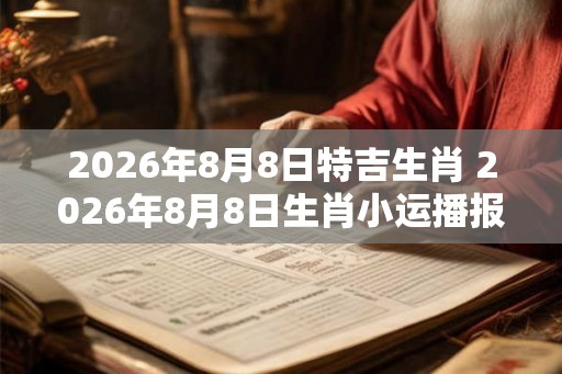 2026年8月8日特吉生肖 2026年8月8日生肖小运播报