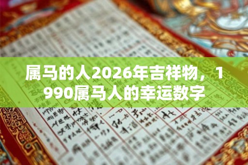 属马的人2026年吉祥物，1990属马人的幸运数字