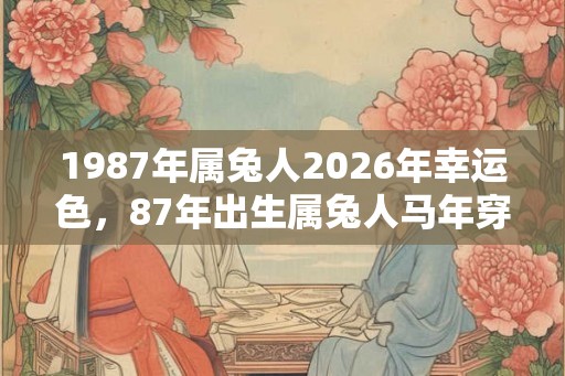 1987年属兔人2026年幸运色，87年出生属兔人马年穿什么颜色衣服好