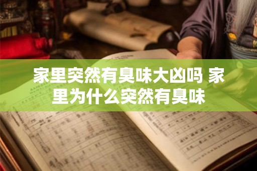 家里突然有臭味大凶吗 家里为什么突然有臭味