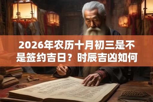 2026年农历十月初三是不是签约吉日？时辰吉凶如何？
