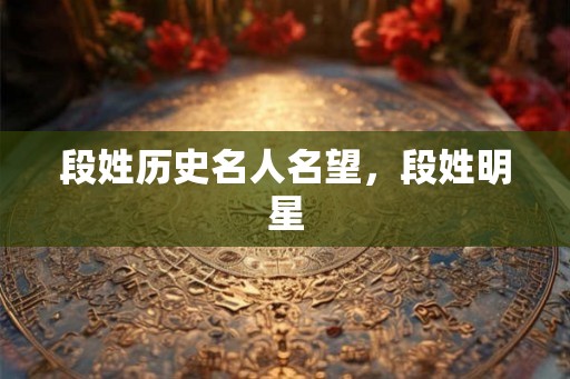 段姓历史名人名望，段姓明星