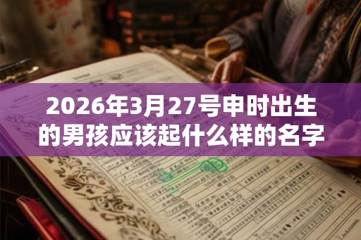 2026年3月27号申时出生的男孩应该起什么样的名字