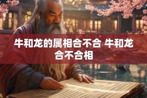 牛和龙的属相合不合 牛和龙合不合相
