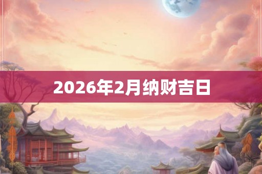 2026年2月纳财吉日