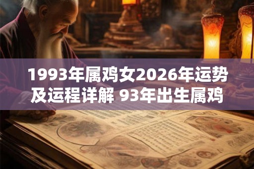 1993年属鸡女2026年运势及运程详解 93年出生属鸡人2026全年每月运势女性