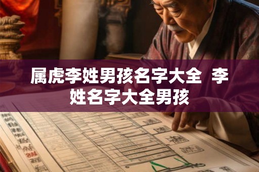 属虎李姓男孩名字大全  李姓名字大全男孩
