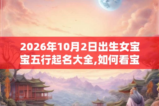 2026年10月2日出生女宝宝五行起名大全,如何看宝宝的五行？