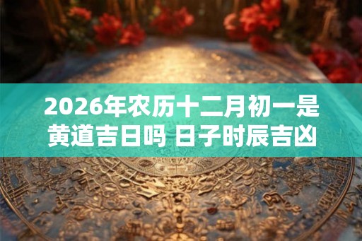 2026年农历十二月初一是黄道吉日吗 日子时辰吉凶