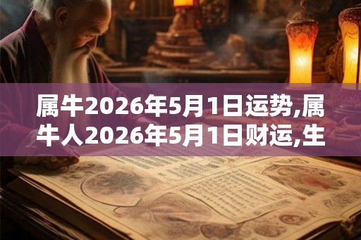 属牛2026年5月1日运势,属牛人2026年5月1日财运,生肖牛2026年5月1日运势