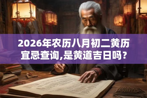 2026年农历八月初二黄历宜忌查询,是黄道吉日吗? 2026年农历八月初二黄历宜忌查询,是黄道吉日吗?