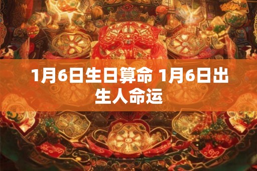 1月6日生日算命 1月6日出生人命运