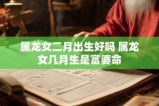 属龙女二月出生好吗 属龙女几月生是富婆命