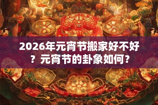 2026年元宵节搬家好不好？元宵节的卦象如何？
