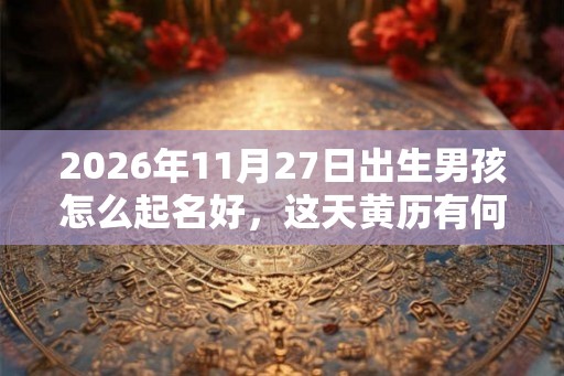 2026年11月27日出生男孩怎么起名好，这天黄历有何宜忌？