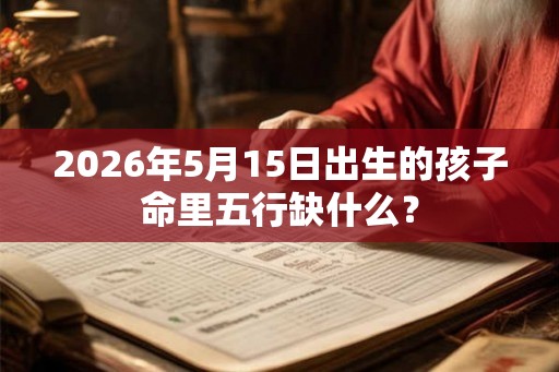 2026年5月15日出生的孩子命里五行缺什么？