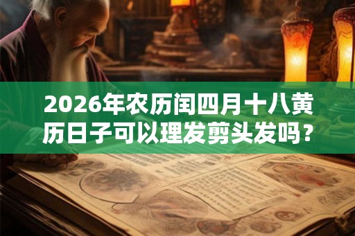 2026年农历闰四月十八黄历日子可以理发剪头发吗？