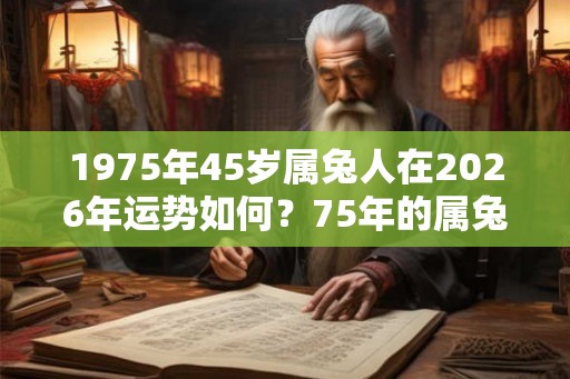 1975年45岁属兔人在2026年运势如何？75年的属兔人是什么命？