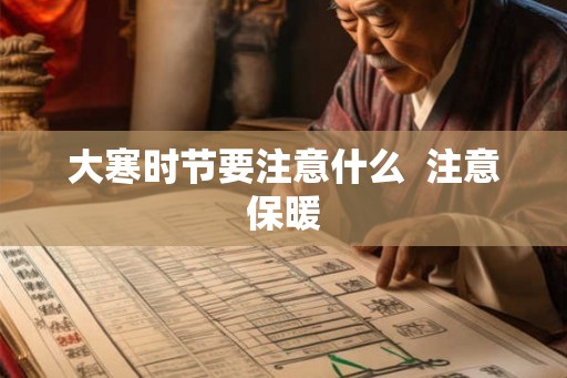 大寒时节要注意什么  注意保暖