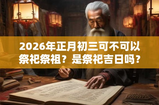 2026年正月初三可不可以祭祀祭祖？是祭祀吉日吗？
