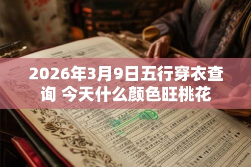 2026年3月9日五行穿衣查询 今天什么颜色旺桃花