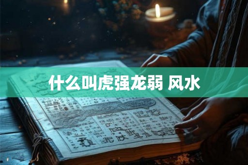 什么叫虎强龙弱 风水