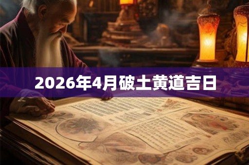 2026年4月破土黄道吉日