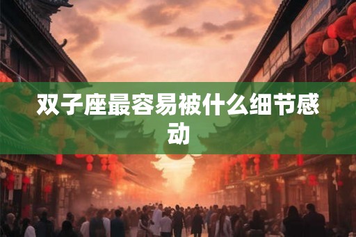 双子座最容易被什么细节感动