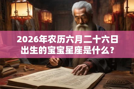 2026年农历六月二十六日出生的宝宝星座是什么？
