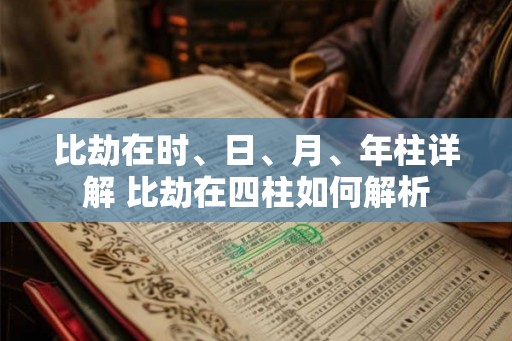 比劫在时、日、月、年柱详解 比劫在四柱如何解析