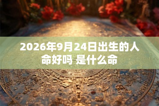 2026年9月24日出生的人命好吗 是什么命 2026年9月24日出生的人命好吗 是什么命
